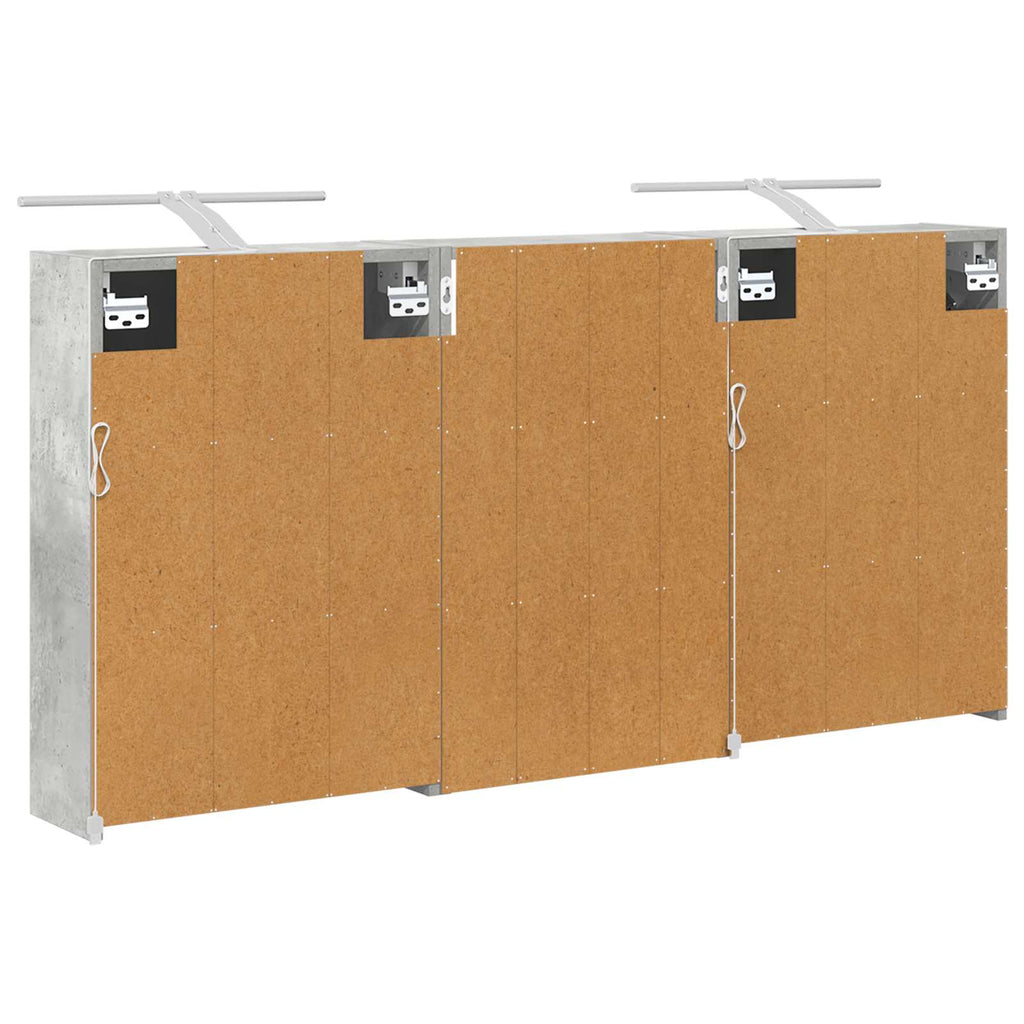 Badezimmerschrank-Set 3 pcs 126 x 16 x 62,5 cm Holzwerkstoff