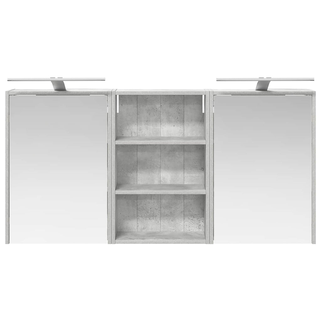 Badezimmerschrank-Set 3 pcs 126 x 16 x 62,5 cm Holzwerkstoff