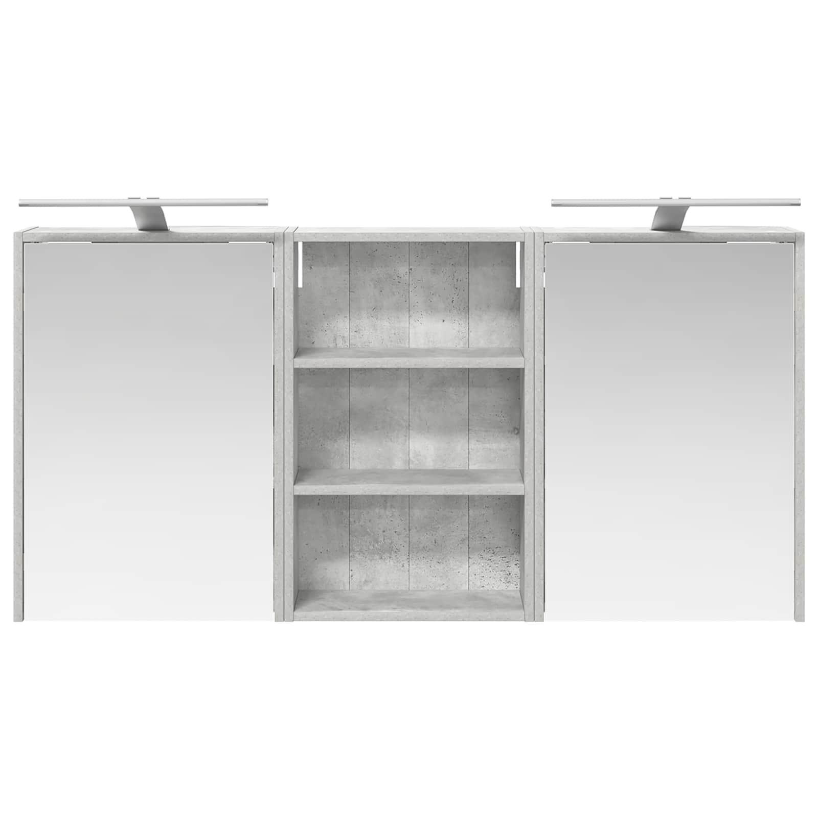 Badezimmerschrank-Set 3 pcs 126 x 16 x 62,5 cm Holzwerkstoff