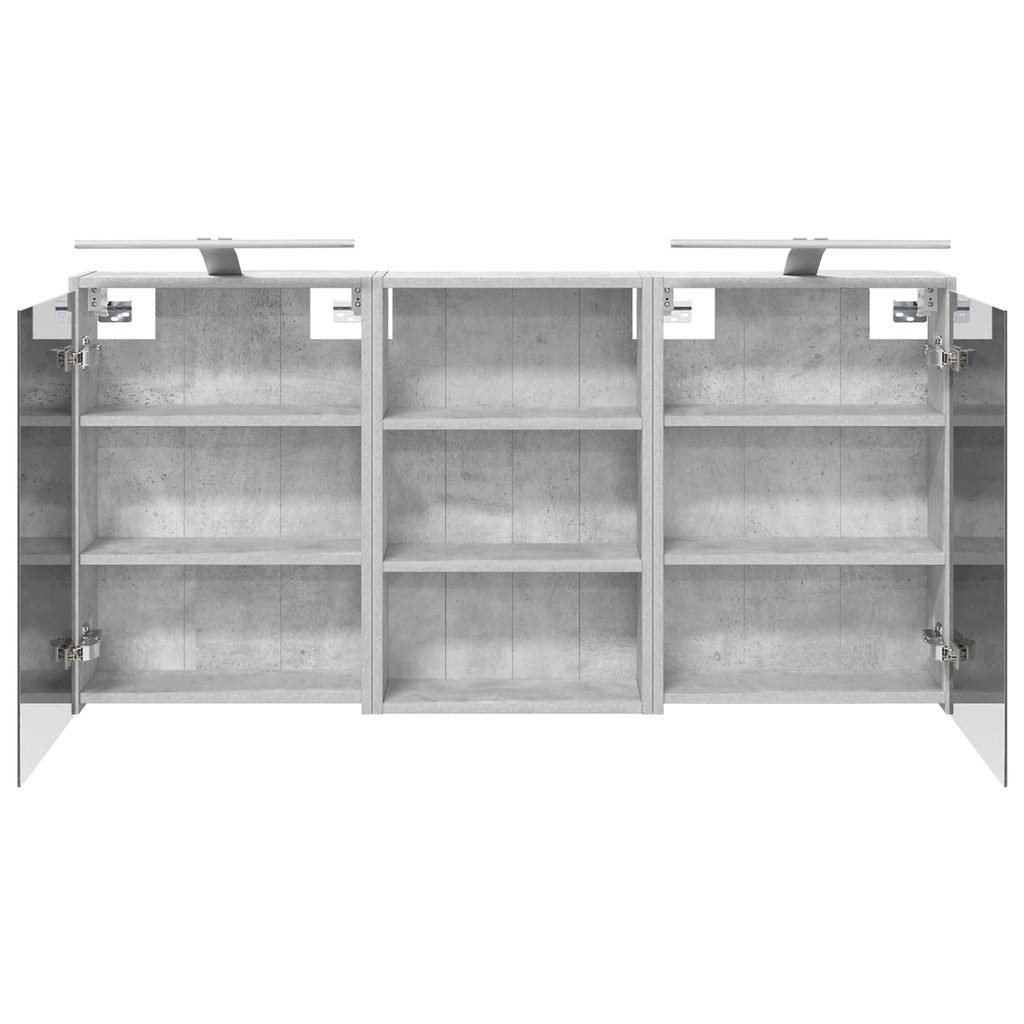 Badezimmerschrank-Set 3 pcs 126 x 16 x 62,5 cm Holzwerkstoff
