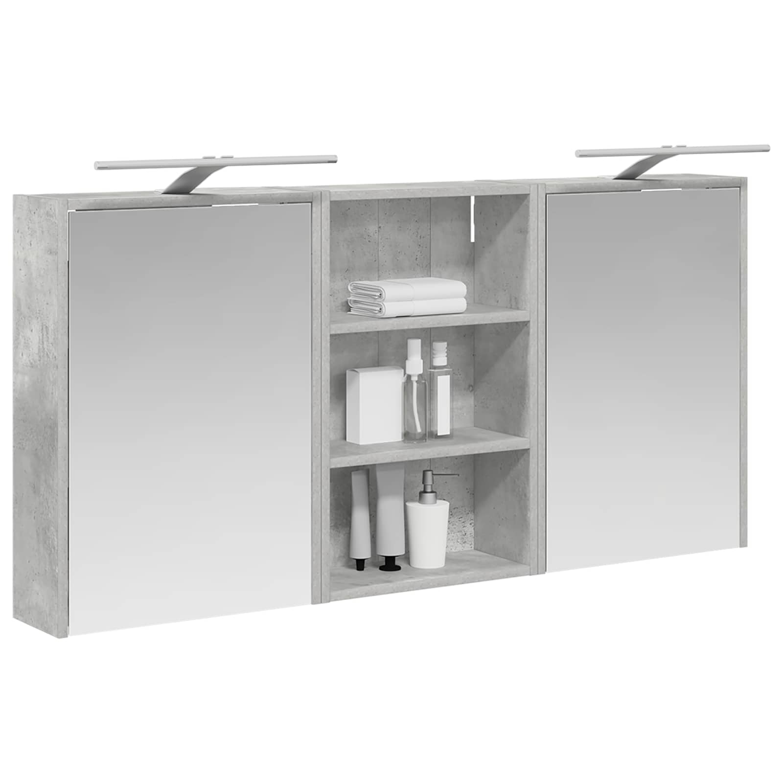 Badezimmerschrank-Set 3 pcs 126 x 16 x 62,5 cm Holzwerkstoff