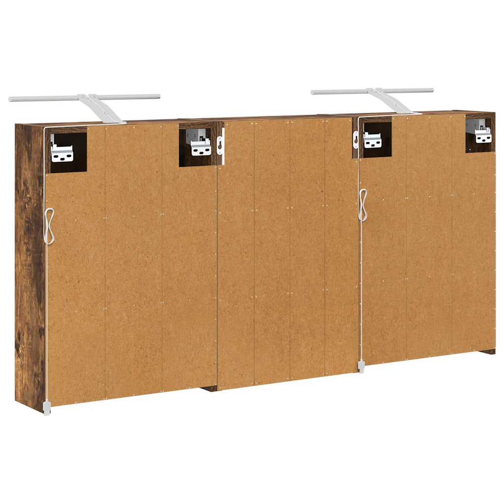 Badezimmerschrank-Set 3 pcs 126 x 16 x 62,5 cm Holzwerkstoff
