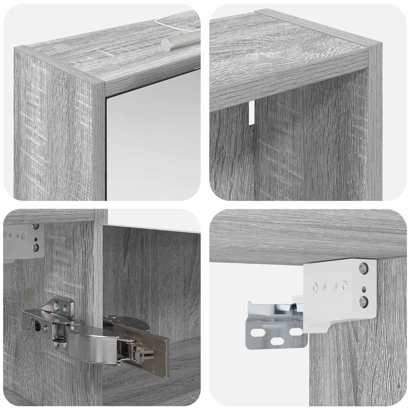 Badezimmerschrank-Set 3 pcs 126 x 16 x 62,5 cm Holzwerkstoff