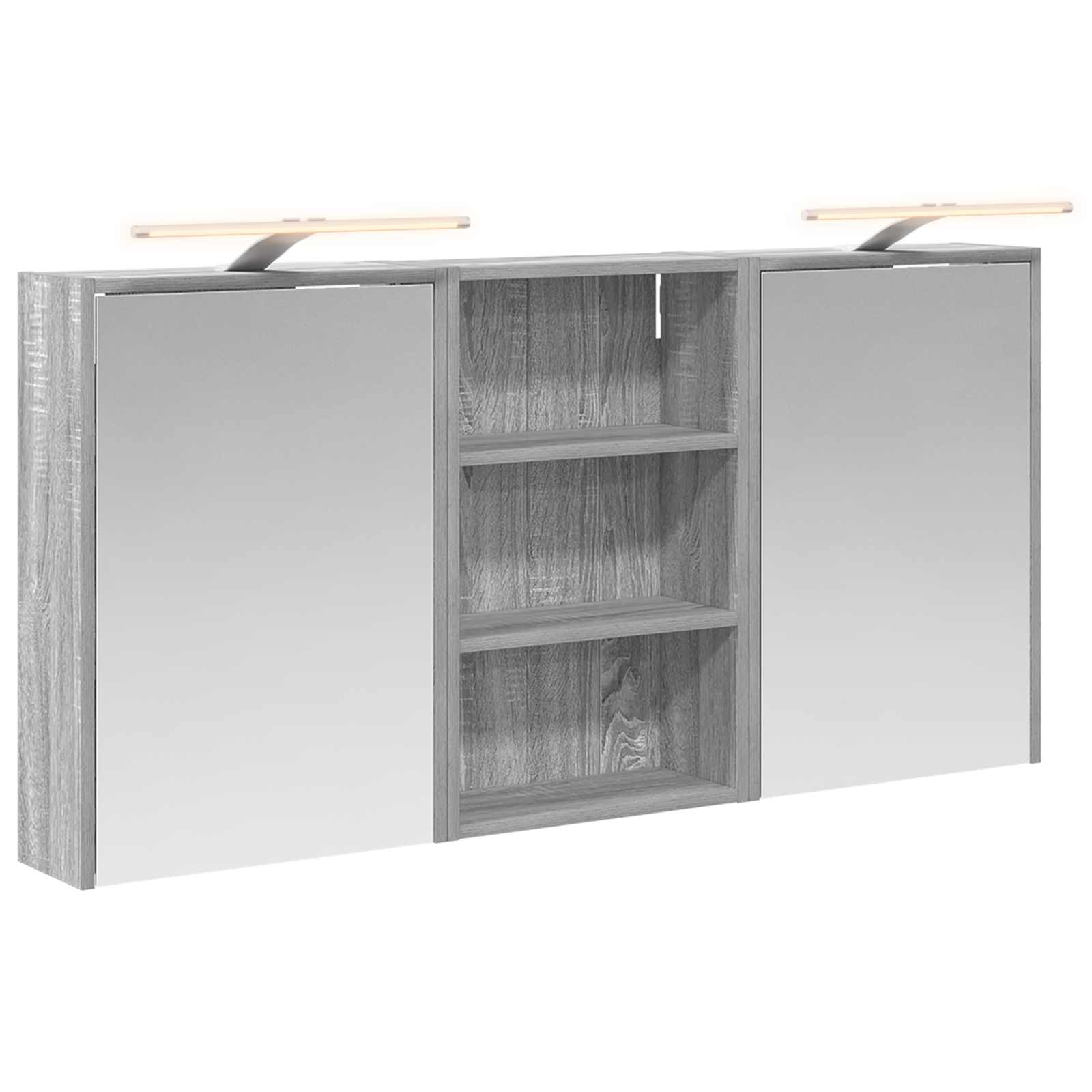 Badezimmerschrank-Set 3 pcs 126 x 16 x 62,5 cm Holzwerkstoff