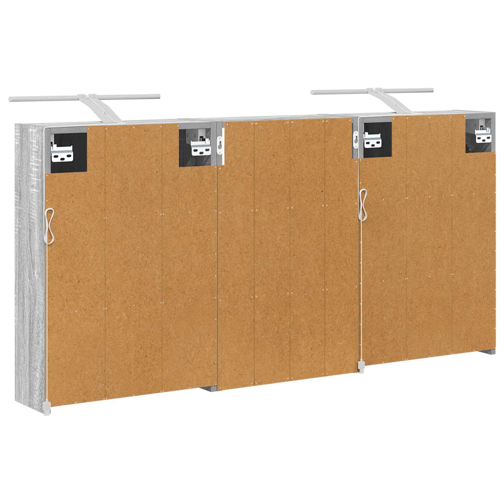 Badezimmerschrank-Set 3 pcs 126 x 16 x 62,5 cm Holzwerkstoff