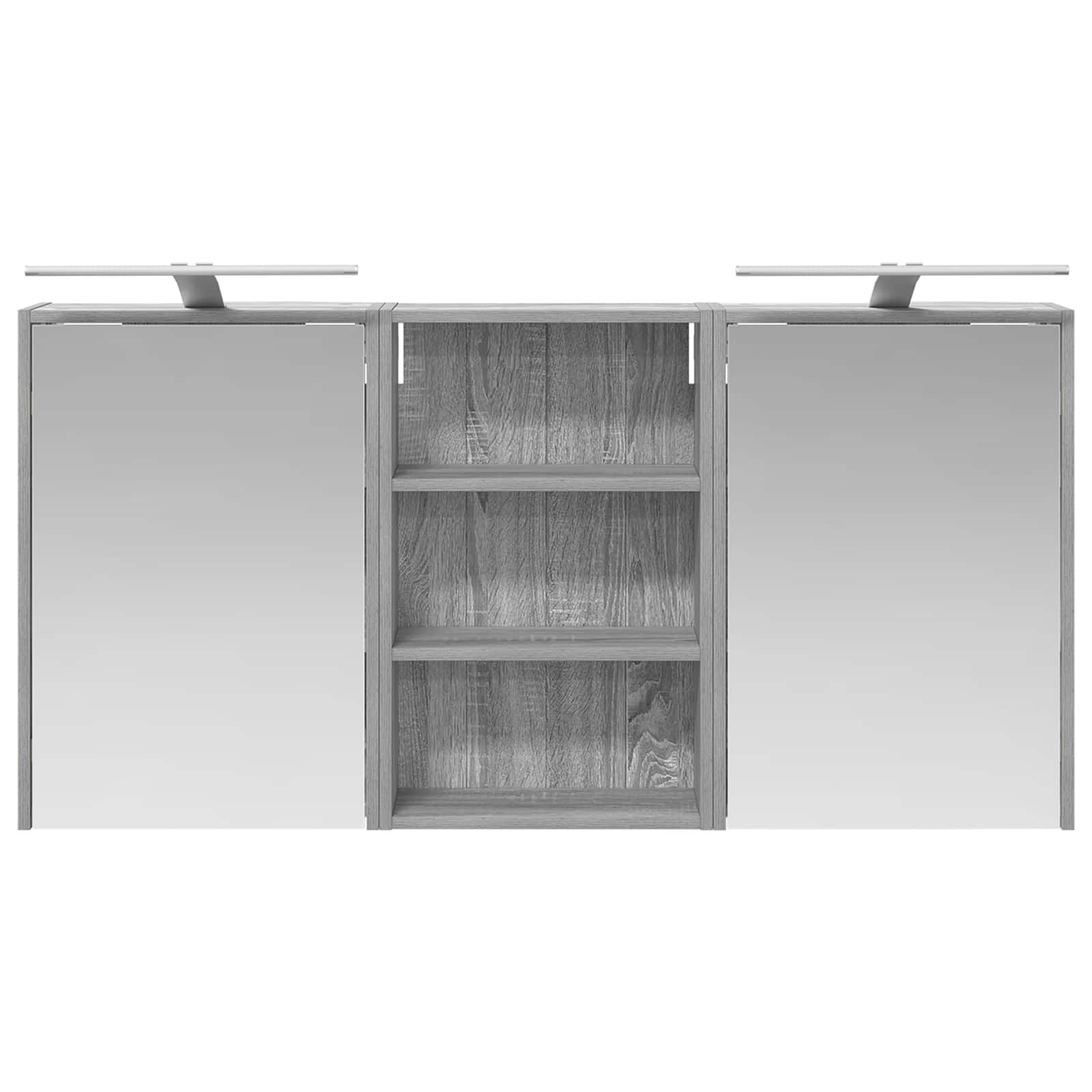 Badezimmerschrank-Set 3 pcs 126 x 16 x 62,5 cm Holzwerkstoff