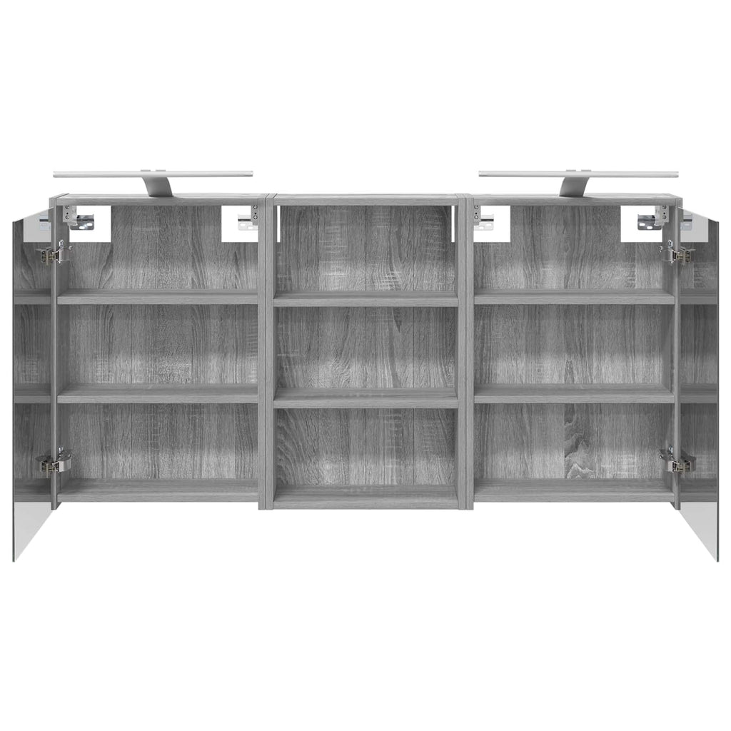 Badezimmerschrank-Set 3 pcs 126 x 16 x 62,5 cm Holzwerkstoff