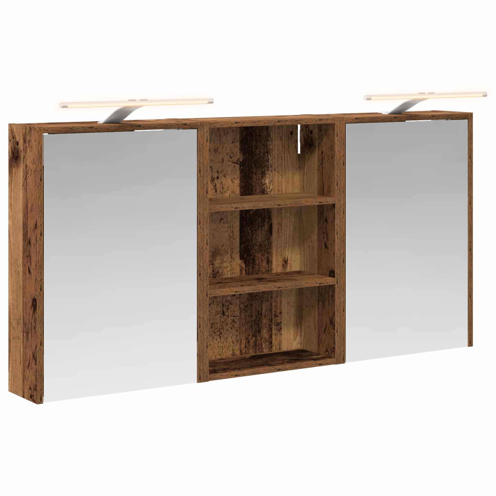 Badezimmerschrank-Set 3 pcs 126 x 16 x 62,5 cm Holzwerkstoff