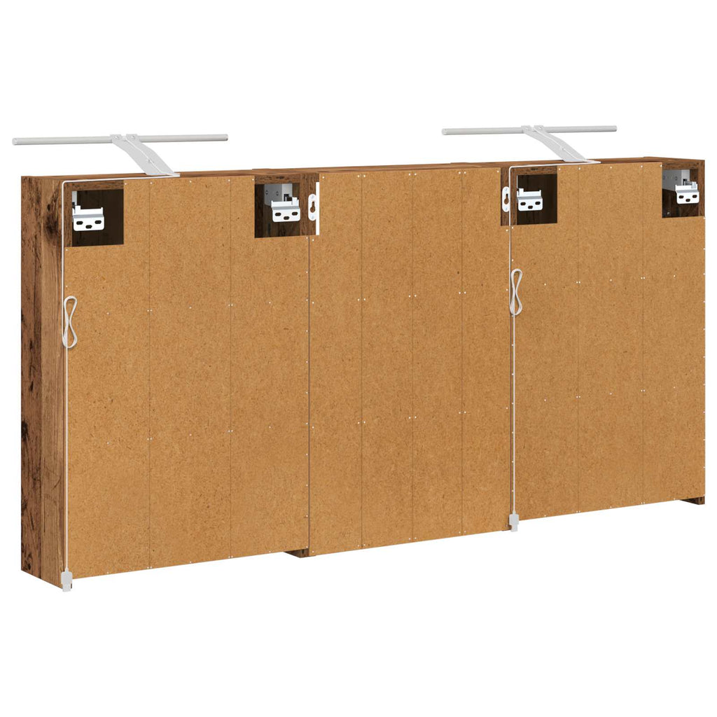 Badezimmerschrank-Set 3 pcs 126 x 16 x 62,5 cm Holzwerkstoff