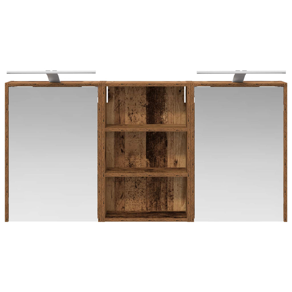 Badezimmerschrank-Set 3 pcs 126 x 16 x 62,5 cm Holzwerkstoff
