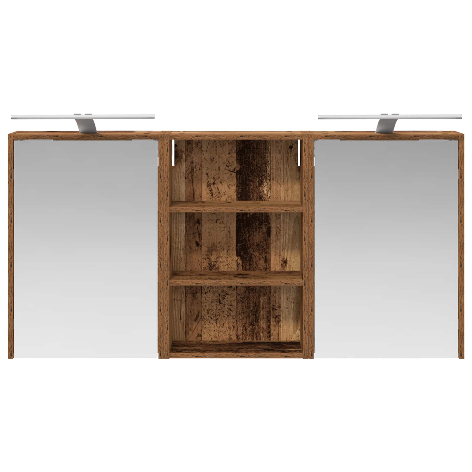 Badezimmerschrank-Set 3 pcs 126 x 16 x 62,5 cm Holzwerkstoff
