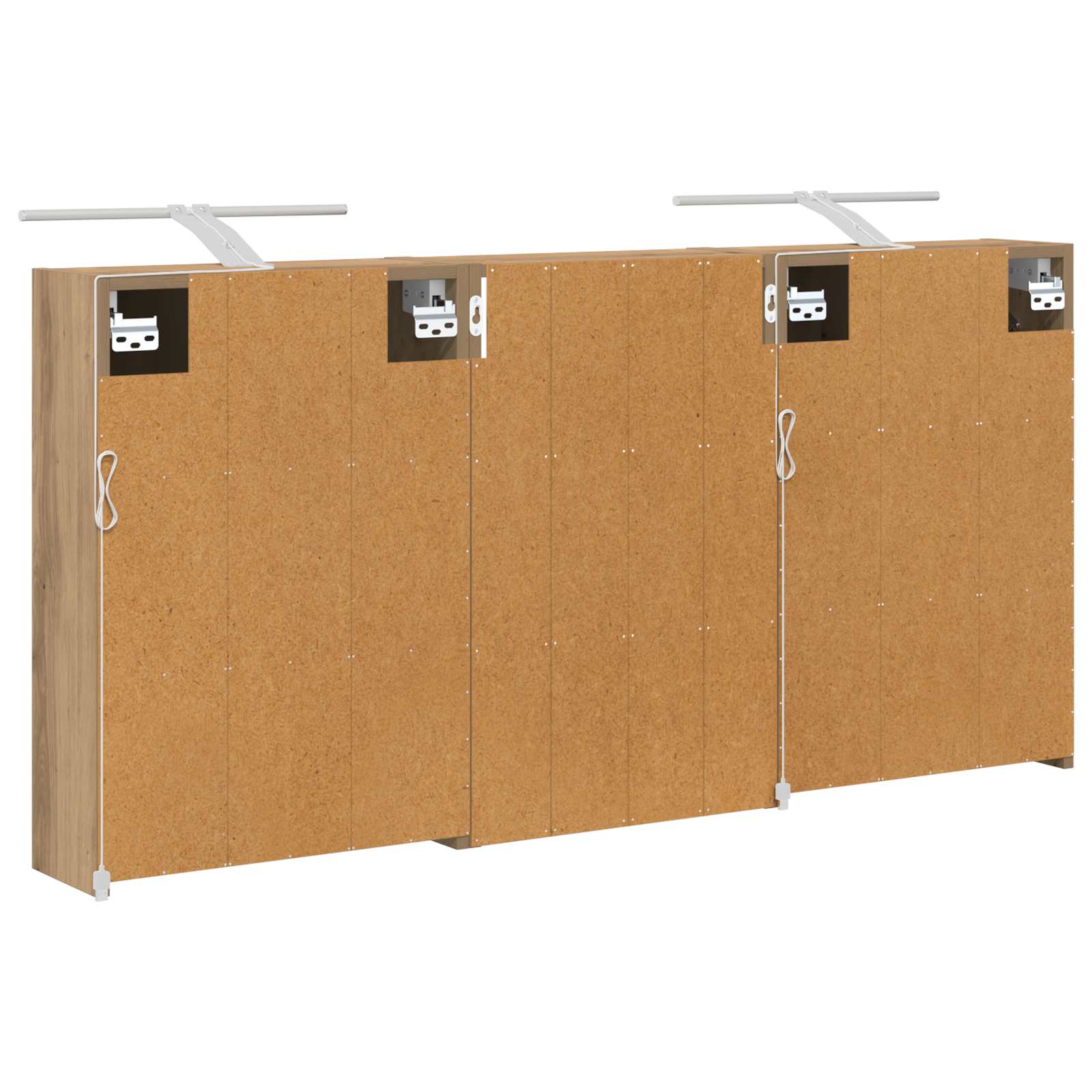Badezimmerschrank-Set 3 pcs 126 x 16 x 62,5 cm Holzwerkstoff