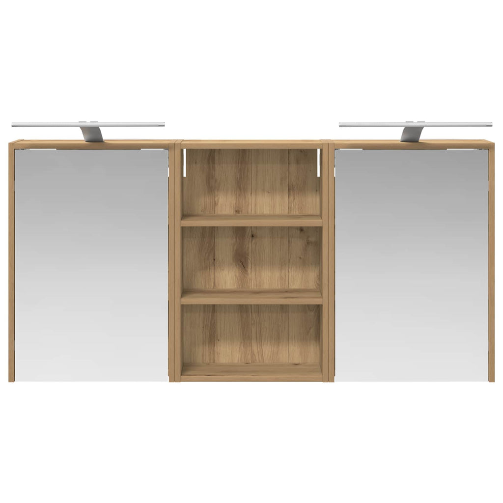 Badezimmerschrank-Set 3 pcs 126 x 16 x 62,5 cm Holzwerkstoff