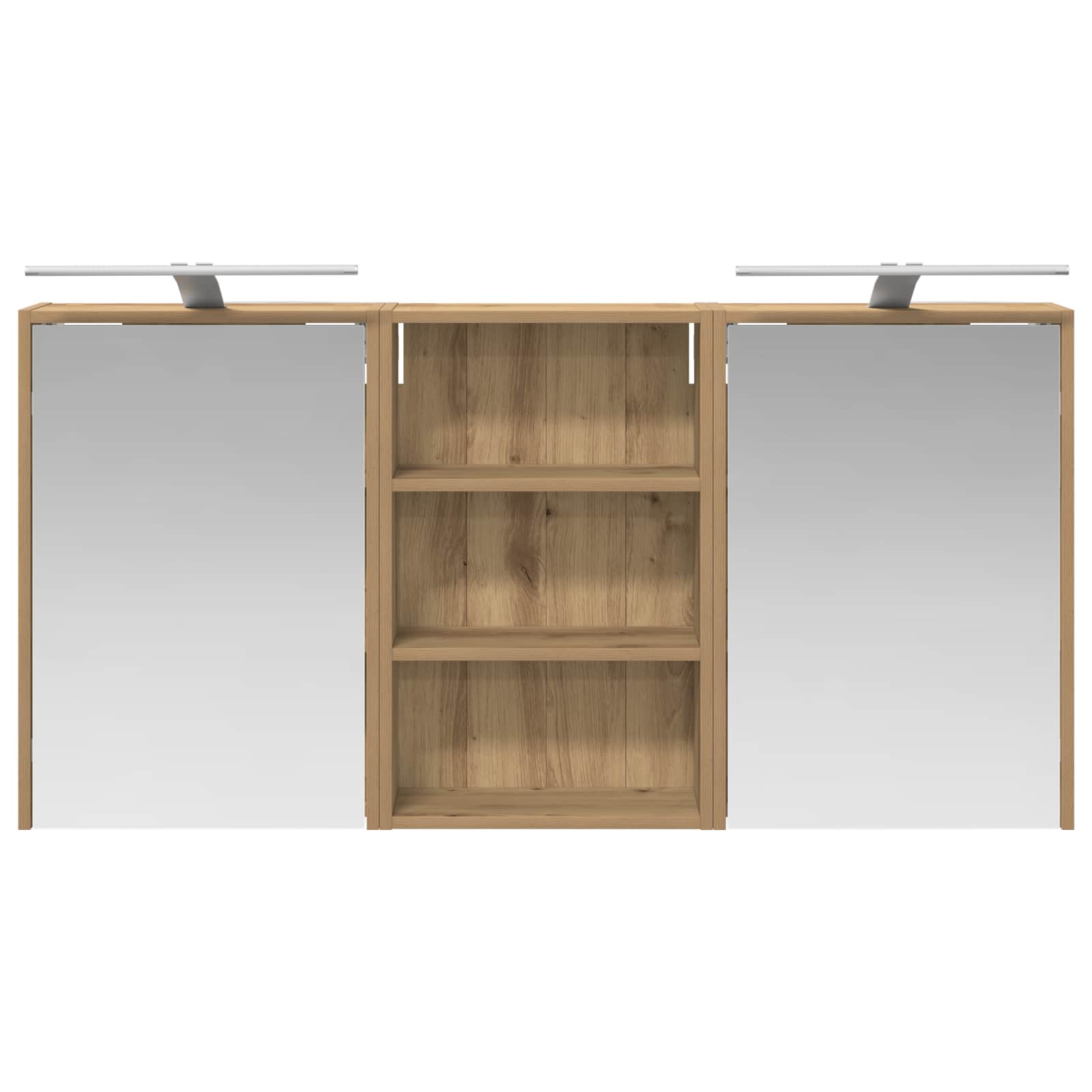 Badezimmerschrank-Set 3 pcs 126 x 16 x 62,5 cm Holzwerkstoff