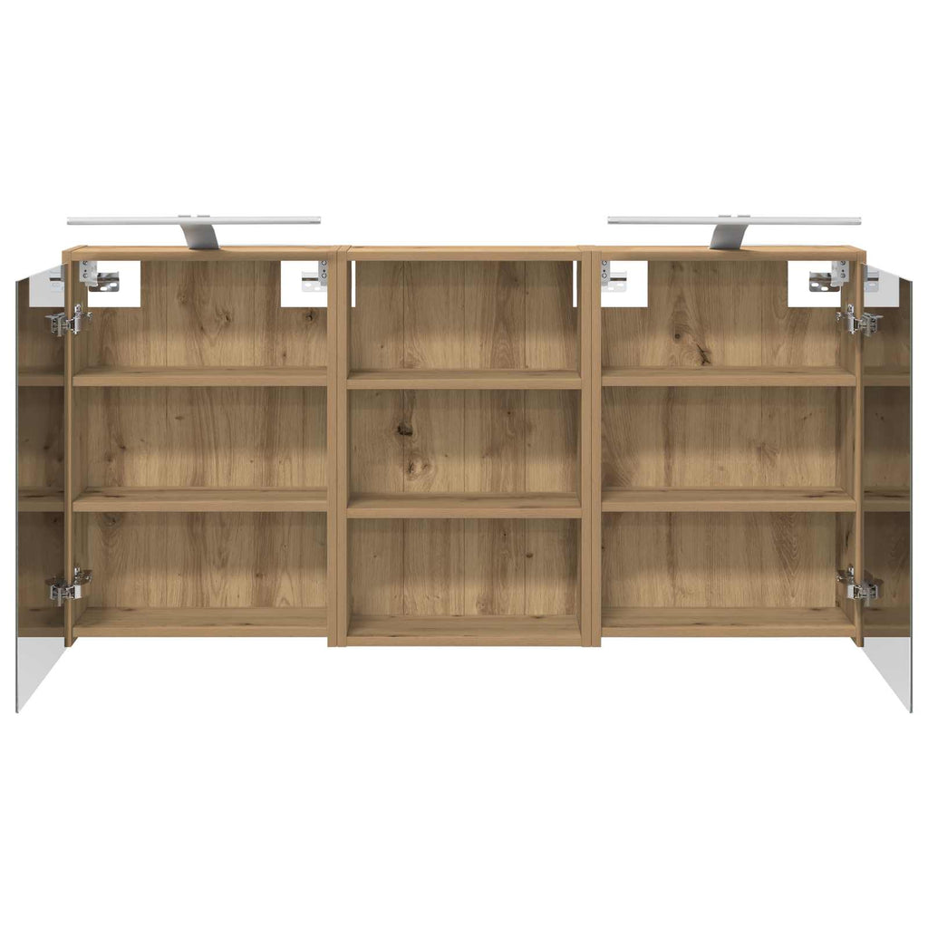 Badezimmerschrank-Set 3 pcs 126 x 16 x 62,5 cm Holzwerkstoff