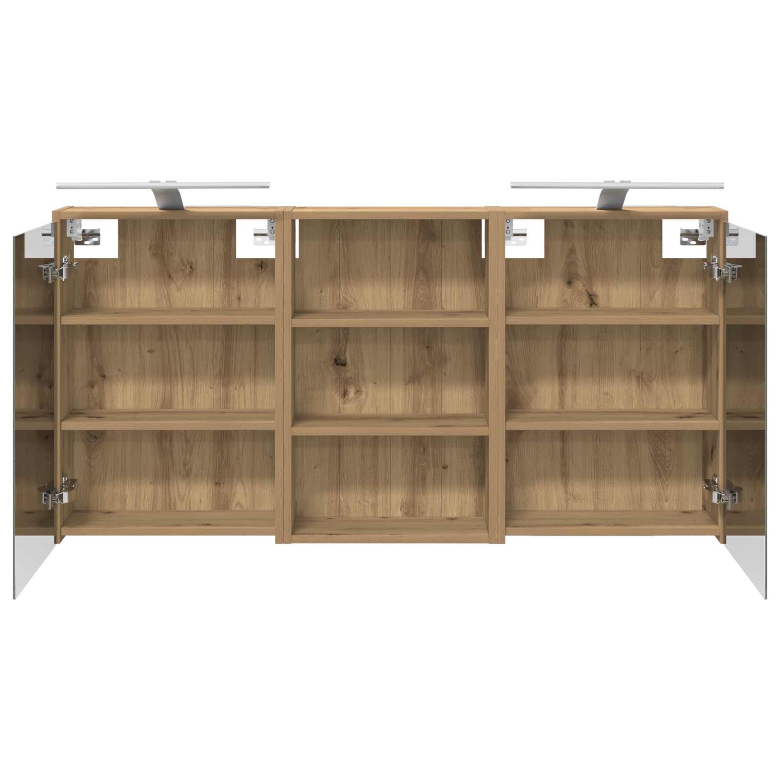 Badezimmerschrank-Set 3 pcs 126 x 16 x 62,5 cm Holzwerkstoff