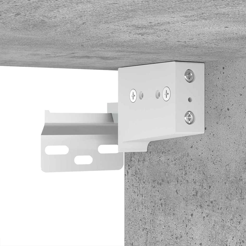 Badezimmermöbel-Set mit Regal 4 pcs Beton Grau Holzwerkstoff