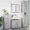 Badezimmermöbel-Set mit Regal 4 pcs Beton Grau Holzwerkstoff