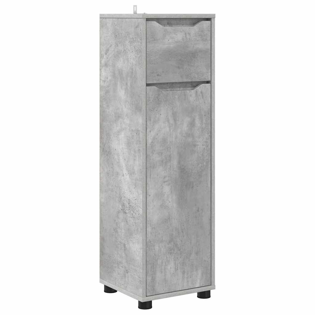 Badezimmermöbel-Set mit Regal 4 pcs Beton Grau Holzwerkstoff