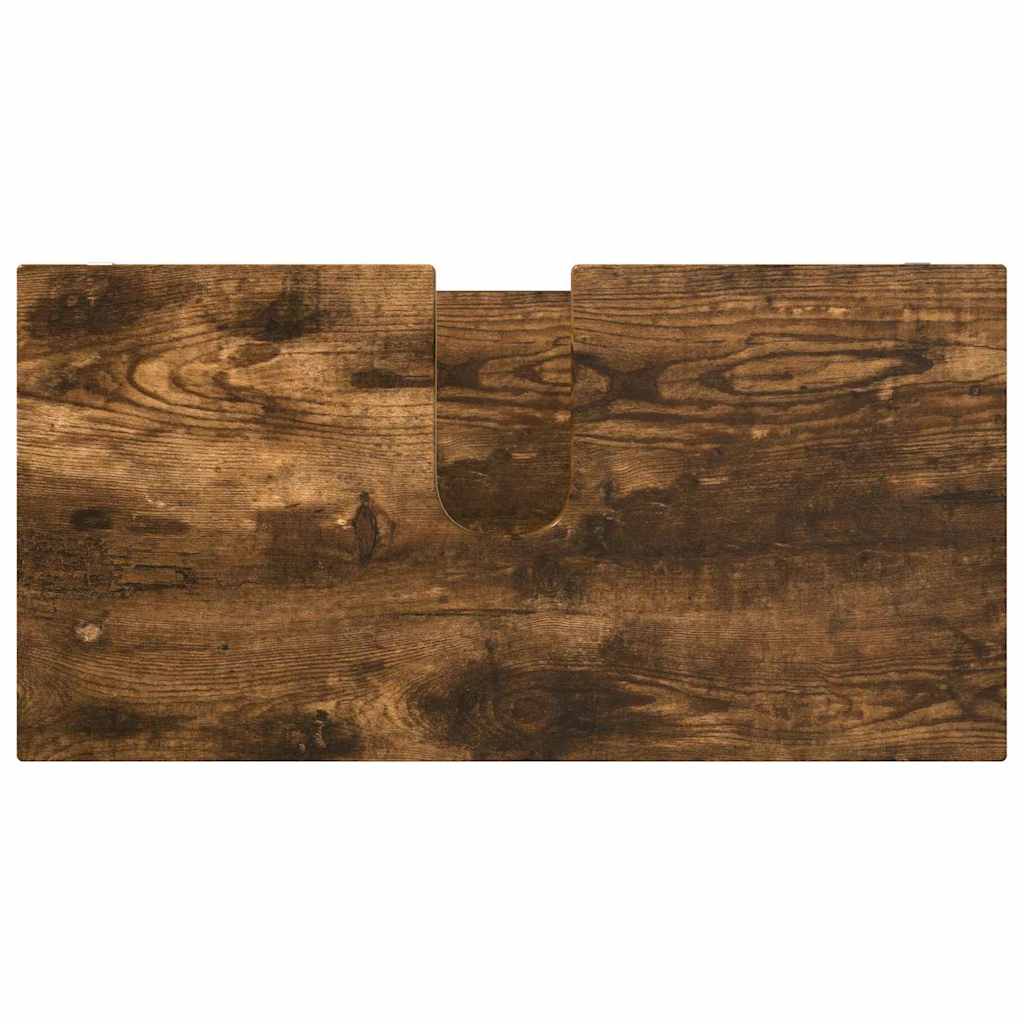 Badezimmermöbel-Set 4 pcs Geräucherte Eiche Holzwerkstoff