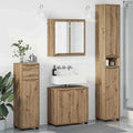 Badezimmermöbel-Set mit Regal 4 pcs Artisan-Eiche Holzwerkstoff