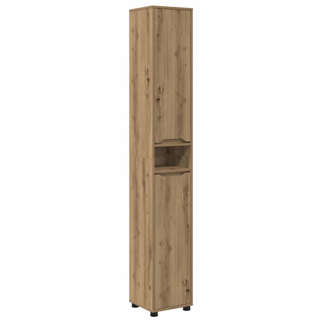 Badezimmermöbel-Set mit Regal 4 pcs Artisan-Eiche Holzwerkstoff