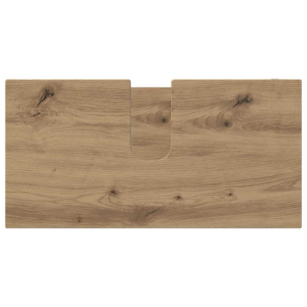 Badezimmermöbel-Set mit Regal 4 pcs Artisan-Eiche Holzwerkstoff