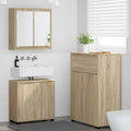 Badezimmermöbel-Set mit Regal 3 pcs Sonoma-Eiche Holzwerkstoff