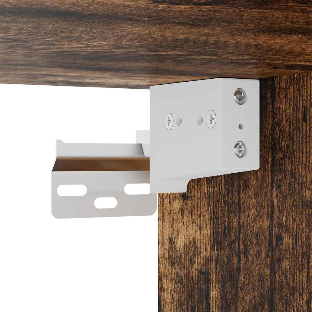 Badezimmermöbel-Set 3 pcs Geräucherte Eiche Holzwerkstoff
