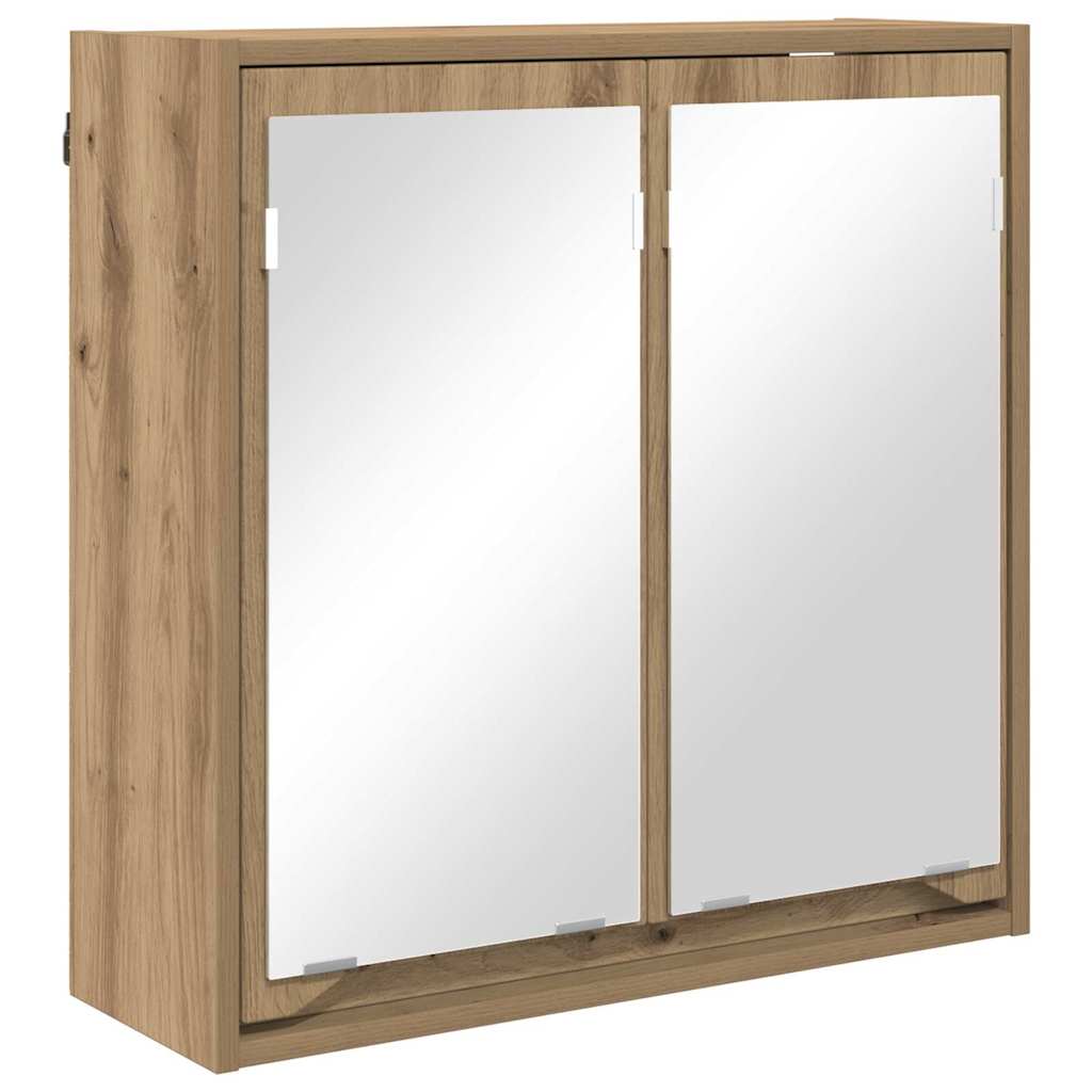 Badezimmermöbel-Set mit Regal 3 pcs Artisan-Eiche Holzwerkstoff