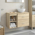 Badezimmermöbel-Set 2 pcs Sonoma-Eiche Holzwerkstoff