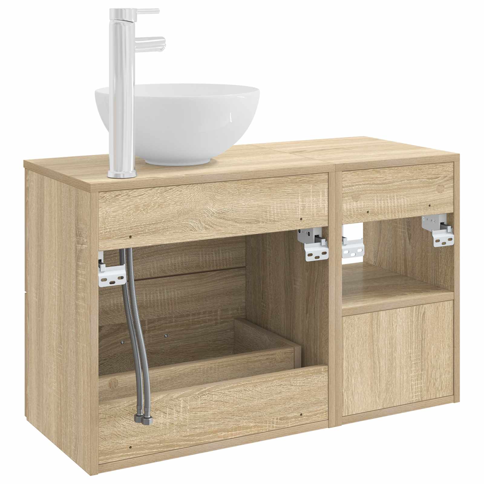 Badezimmermöbel-Set 2 pcs Sonoma-Eiche Holzwerkstoff