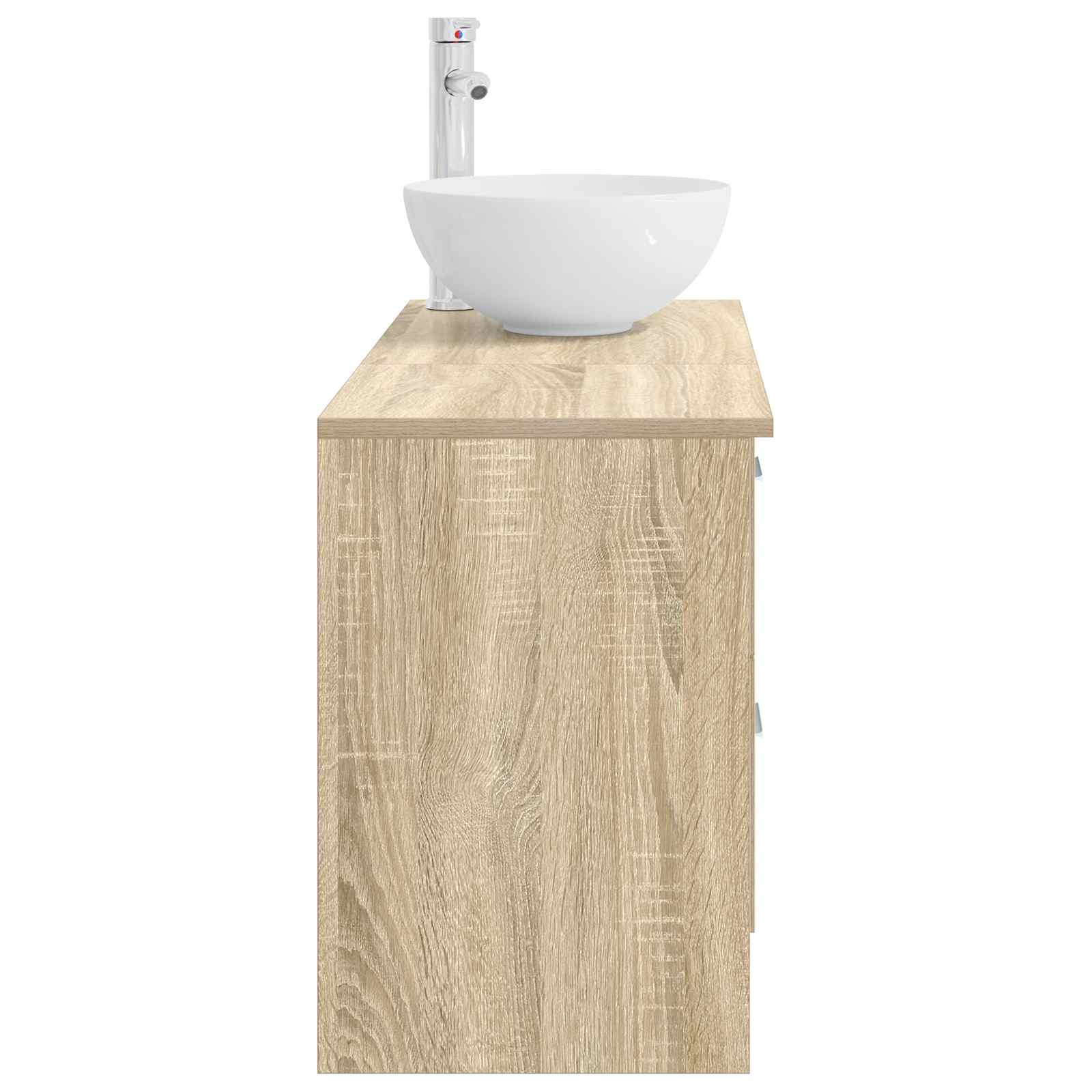 Badezimmermöbel-Set 2 pcs Sonoma-Eiche Holzwerkstoff