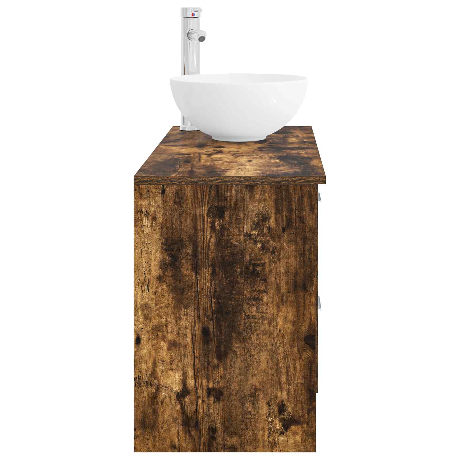 Badezimmermöbel-Set 2 pcs Geräucherte Eiche Holzwerkstoff