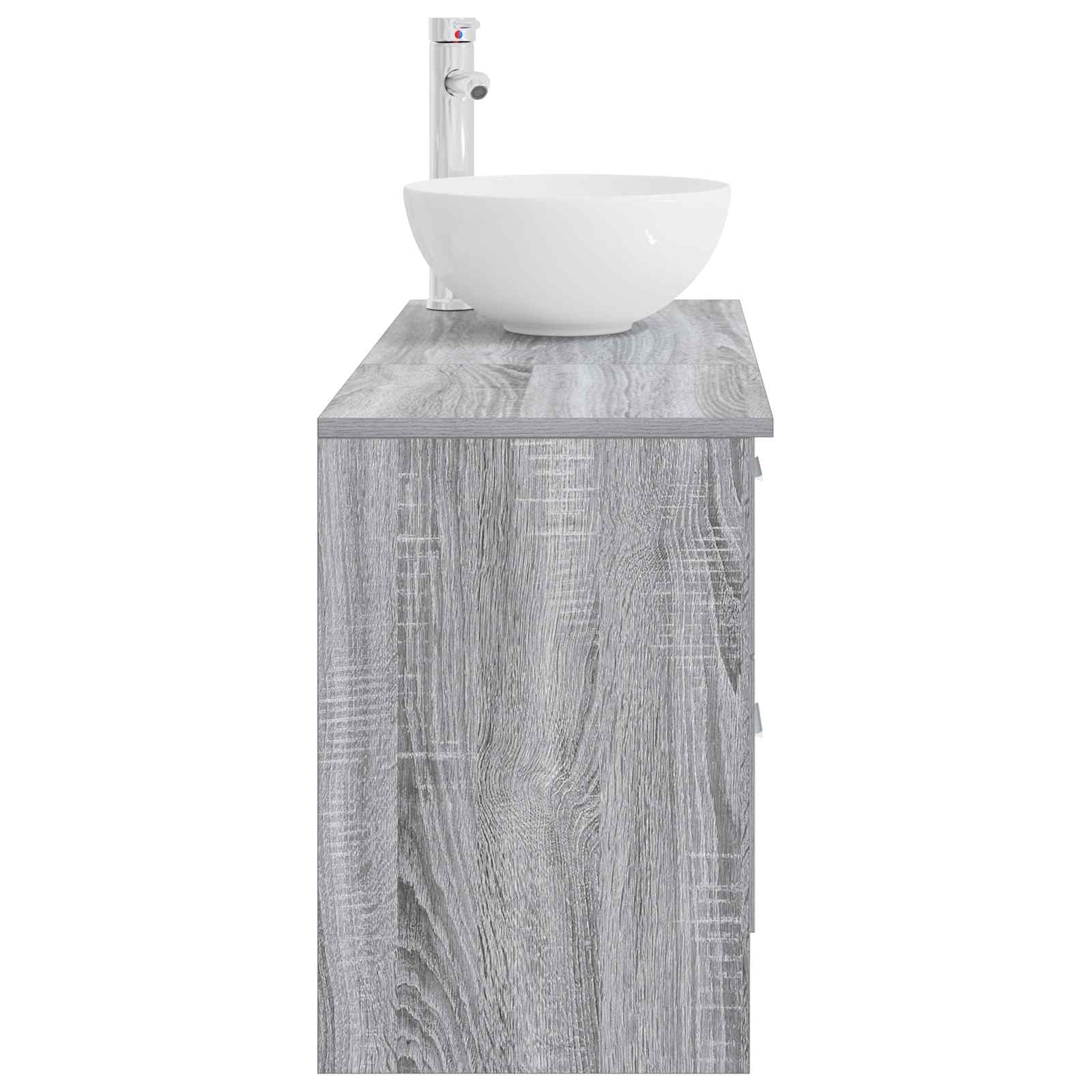 Badezimmermöbel-Set 2 pcs Grau Sonoma Holzwerkstoff