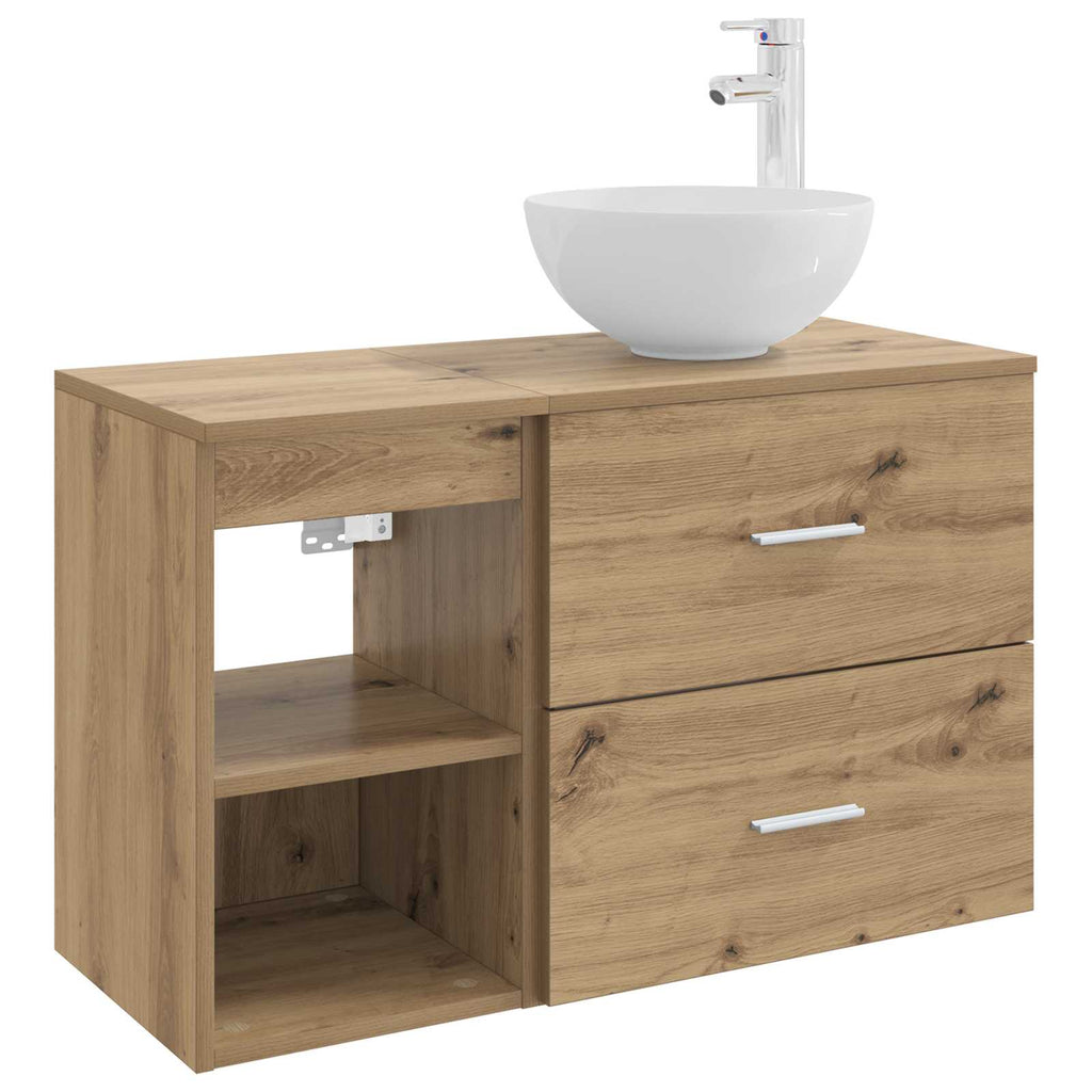 Badezimmermöbel-Set 2 pcs Artisan-Eiche Holzwerkstoff