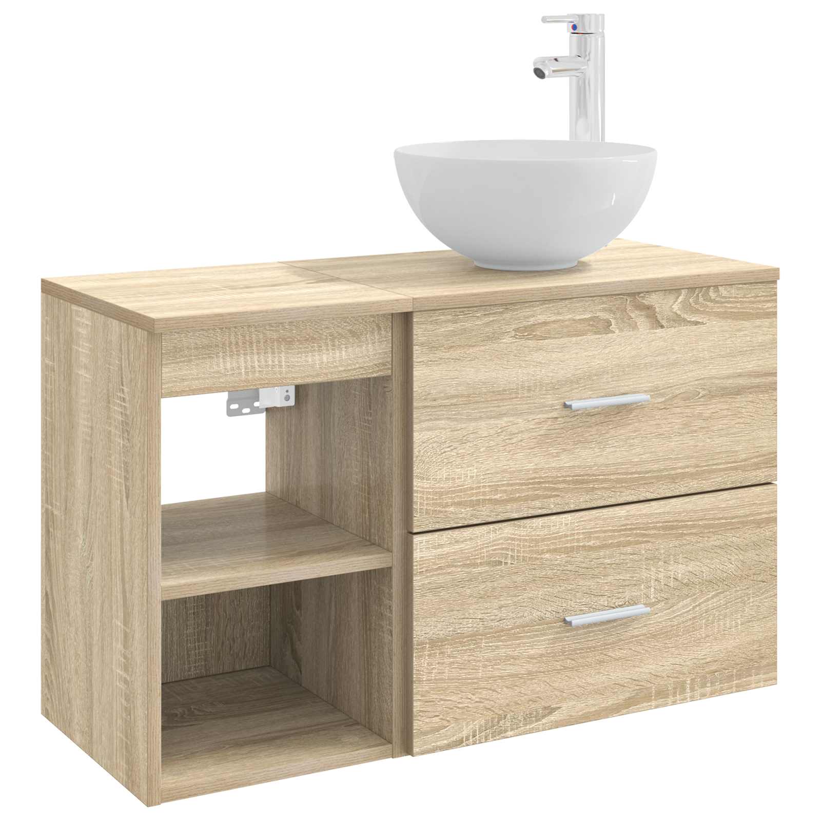 Badezimmermöbel-Set 2 pcs Sonoma-Eiche Holzwerkstoff