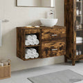 Badezimmermöbel-Set 2 pcs Geräucherte Eiche Holzwerkstoff