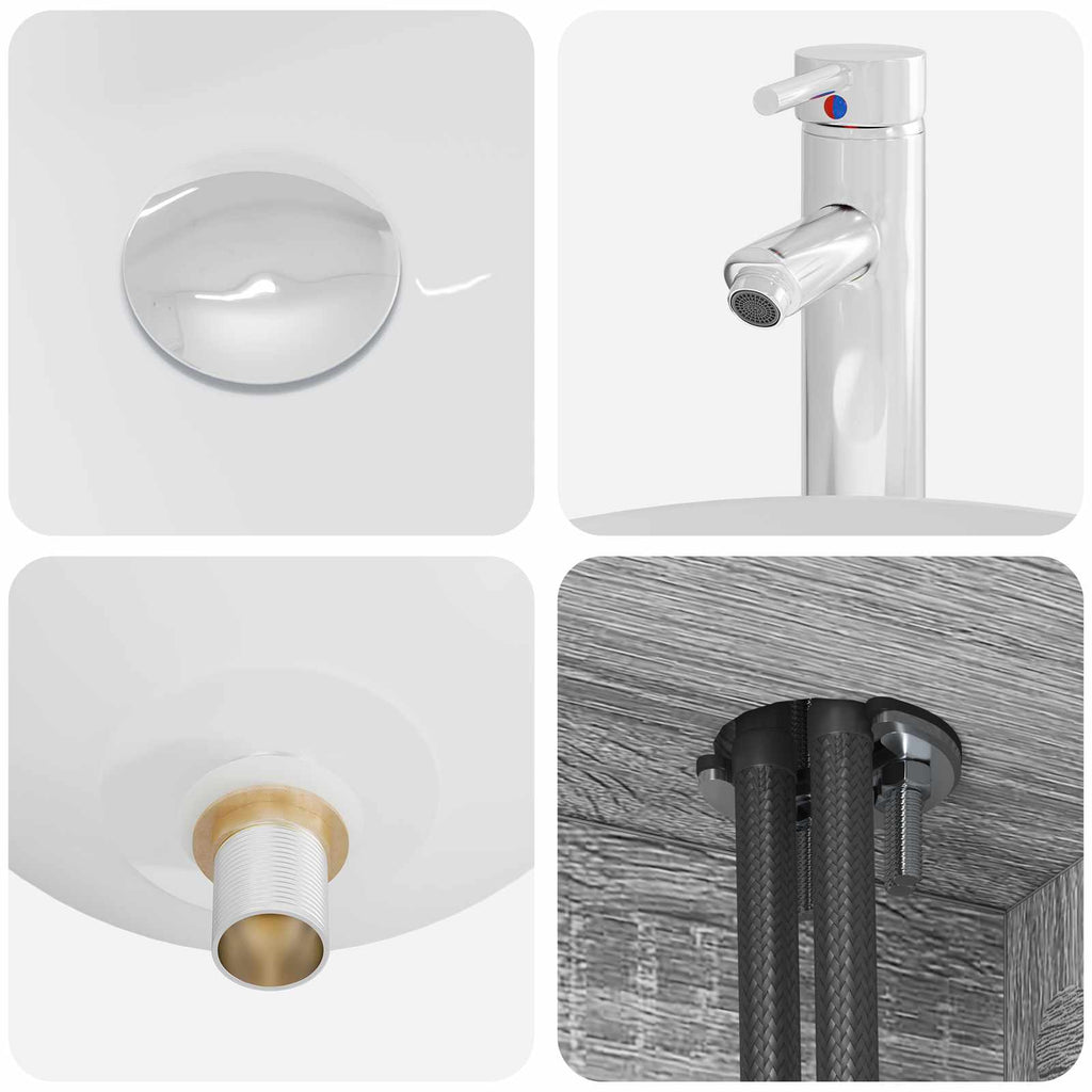 Badezimmermöbel-Set 2 pcs Grau Sonoma Holzwerkstoff