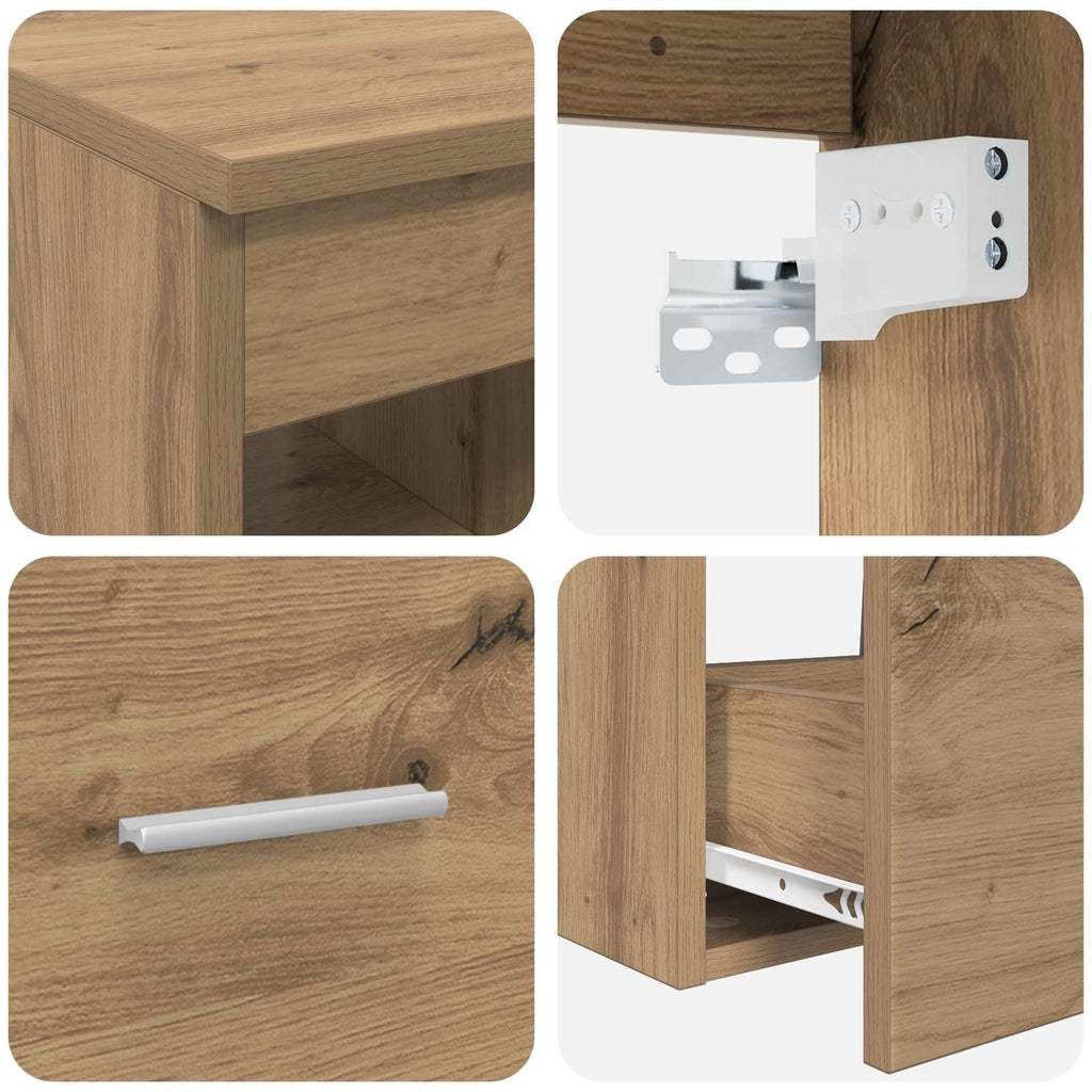 Badezimmermöbel-Set 2 pcs Artisan-Eiche Holzwerkstoff