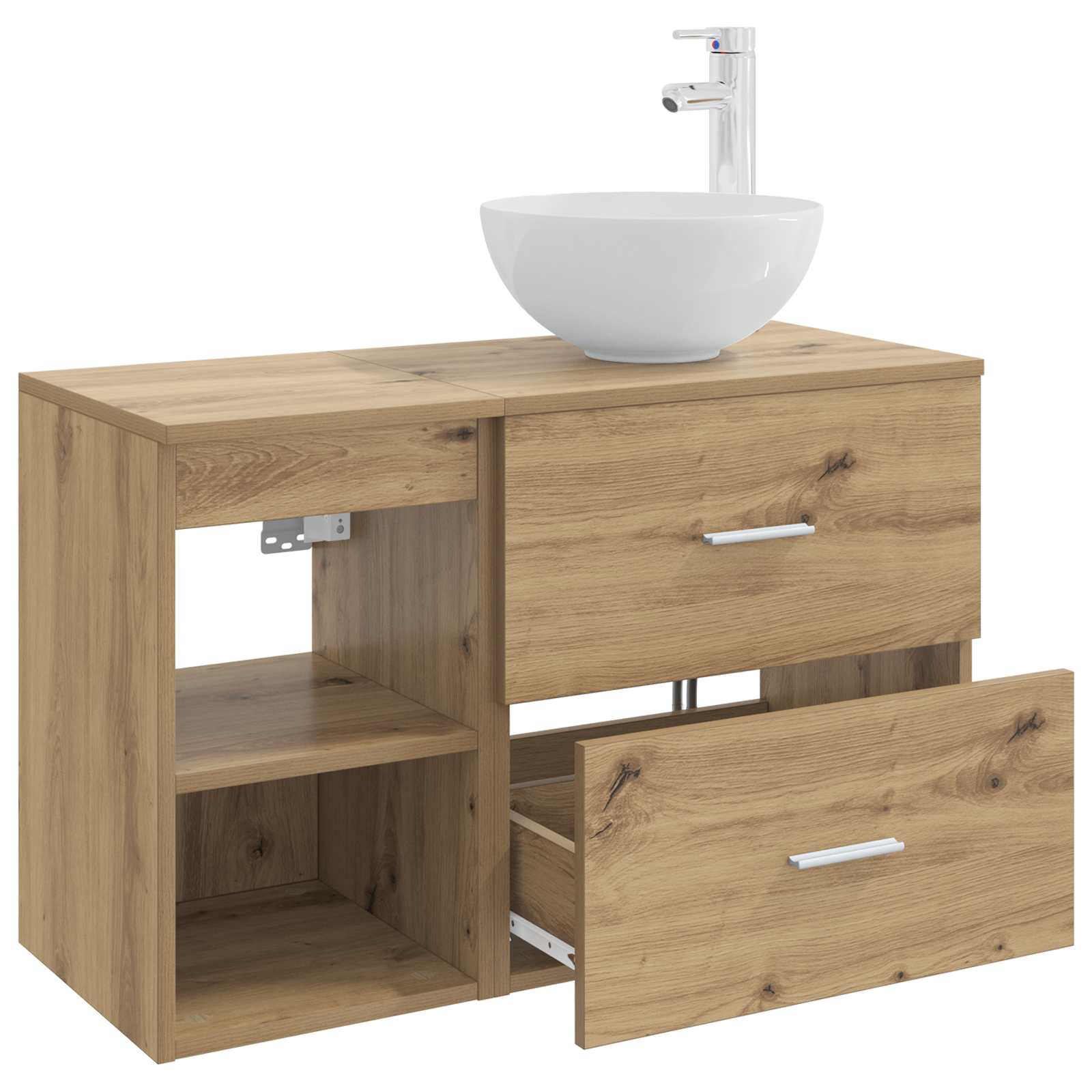 Badezimmermöbel-Set 2 pcs Artisan-Eiche Holzwerkstoff