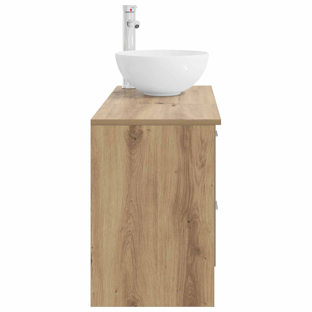Badezimmermöbel-Set 2 pcs Artisan-Eiche Holzwerkstoff