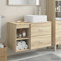 Badezimmermöbel-Set 2 pcs Sonoma-Eiche Holzwerkstoff