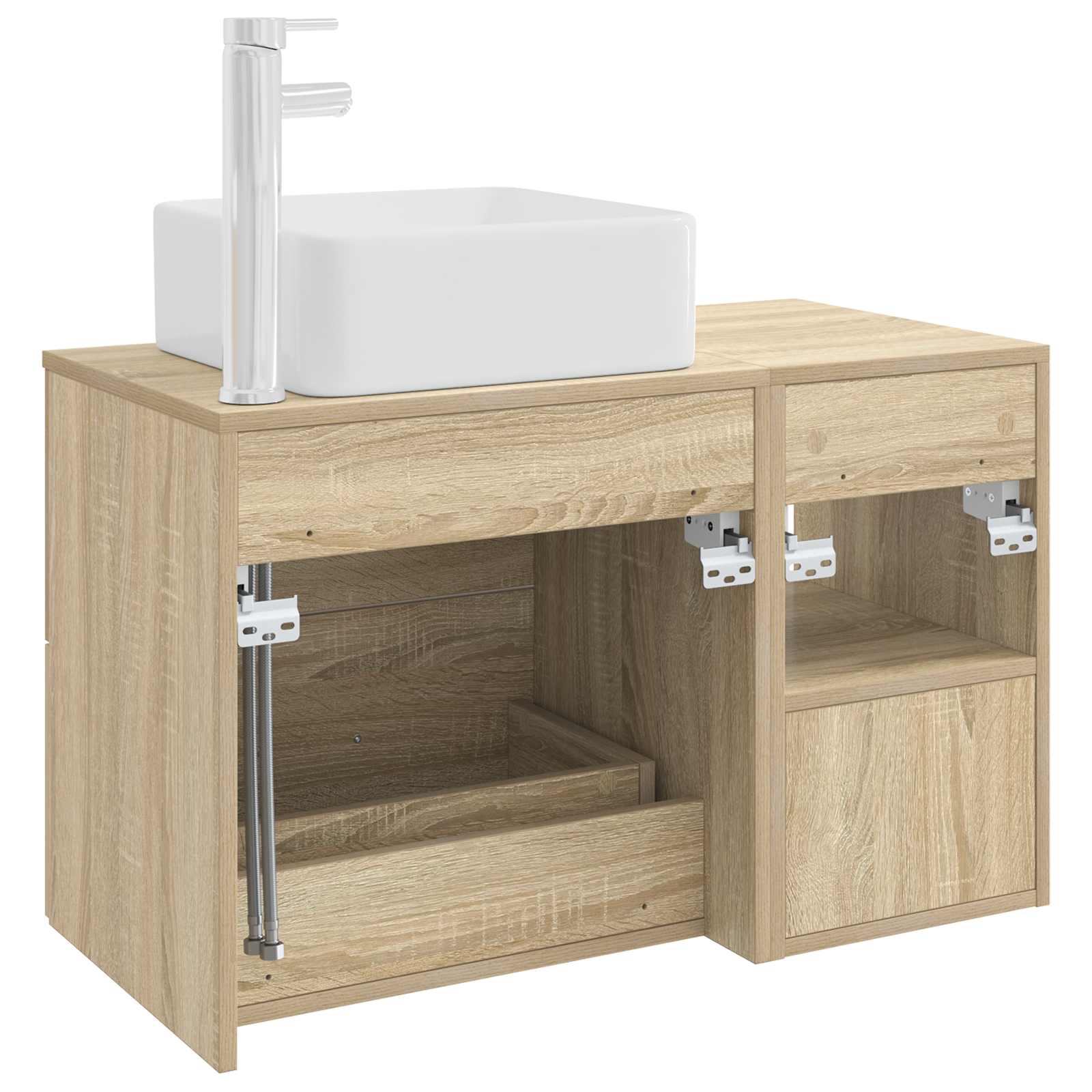 Badezimmermöbel-Set 2 pcs Sonoma-Eiche Holzwerkstoff