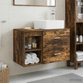 Badezimmermöbel-Set 2 pcs Geräucherte Eiche Holzwerkstoff