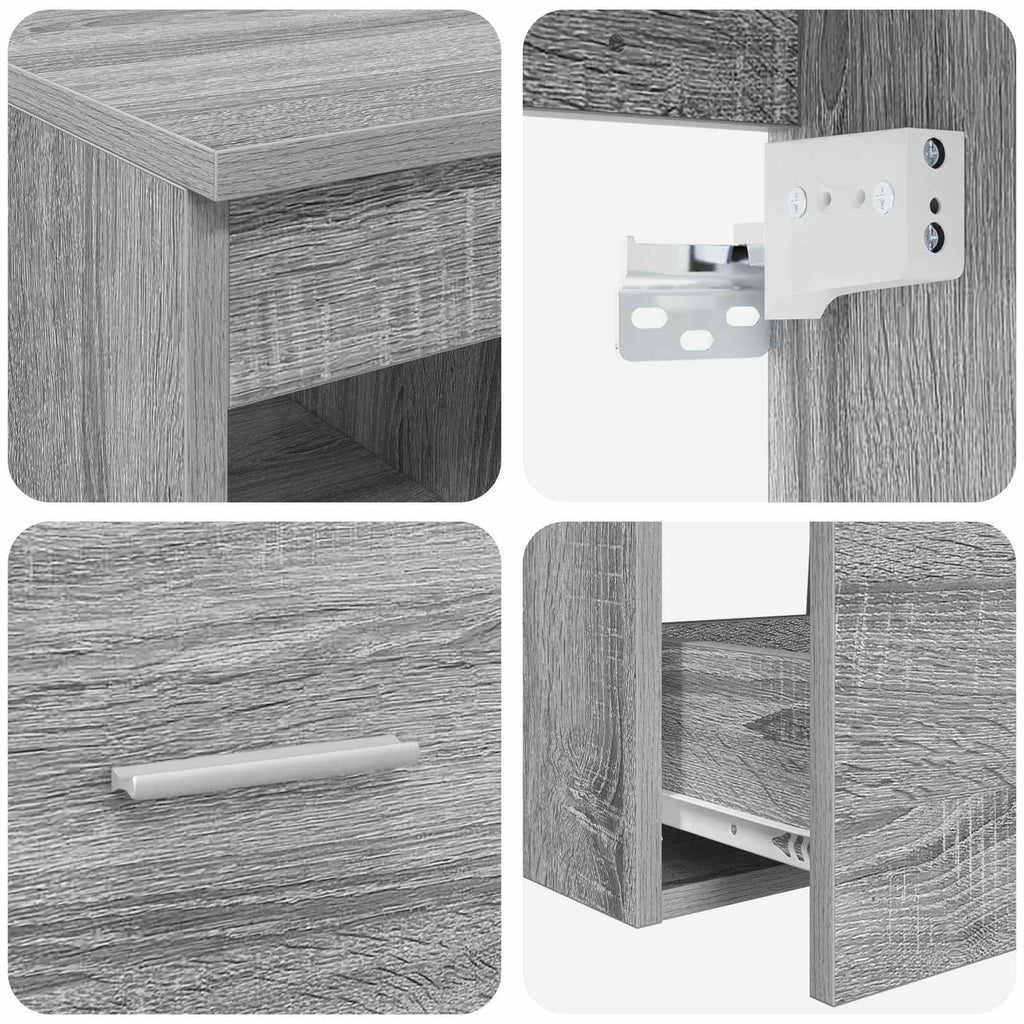 Badezimmermöbel-Set 2 pcs Grau Sonoma Holzwerkstoff
