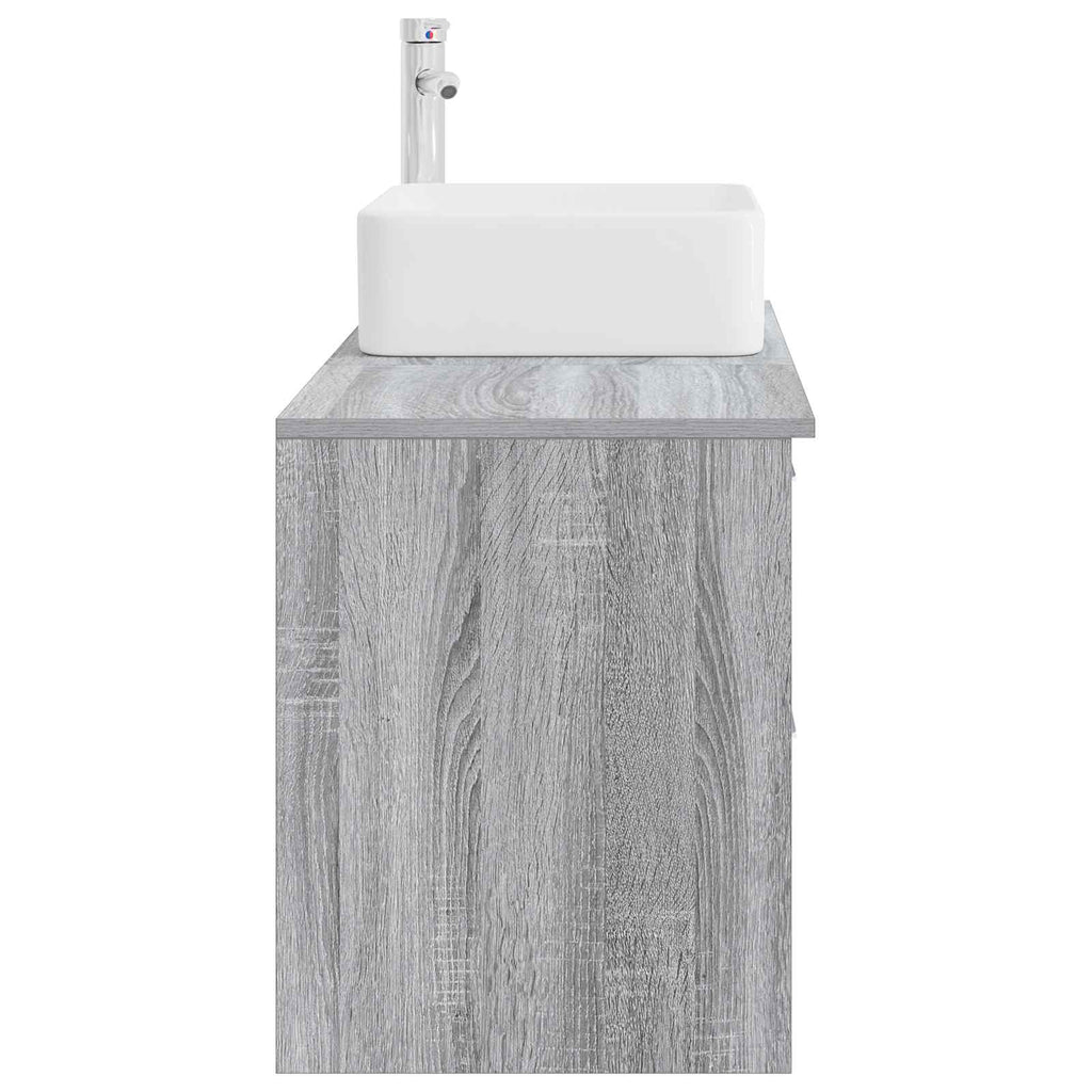 Badezimmermöbel-Set 2 pcs Grau Sonoma Holzwerkstoff
