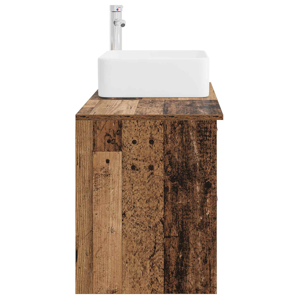 Badezimmermöbel-Set 2 pcs Altholz Holzwerkstoff