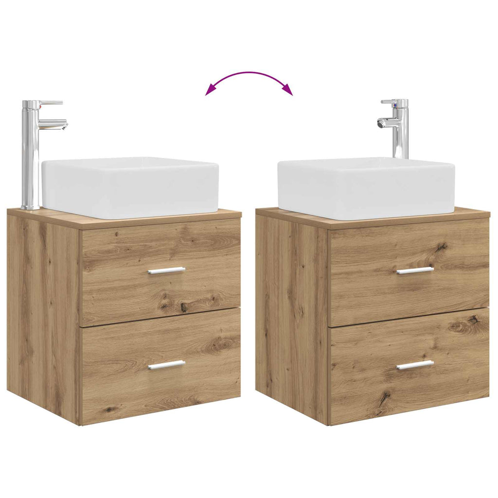 Badezimmermöbel-Set 2 pcs Artisan-Eiche Holzwerkstoff