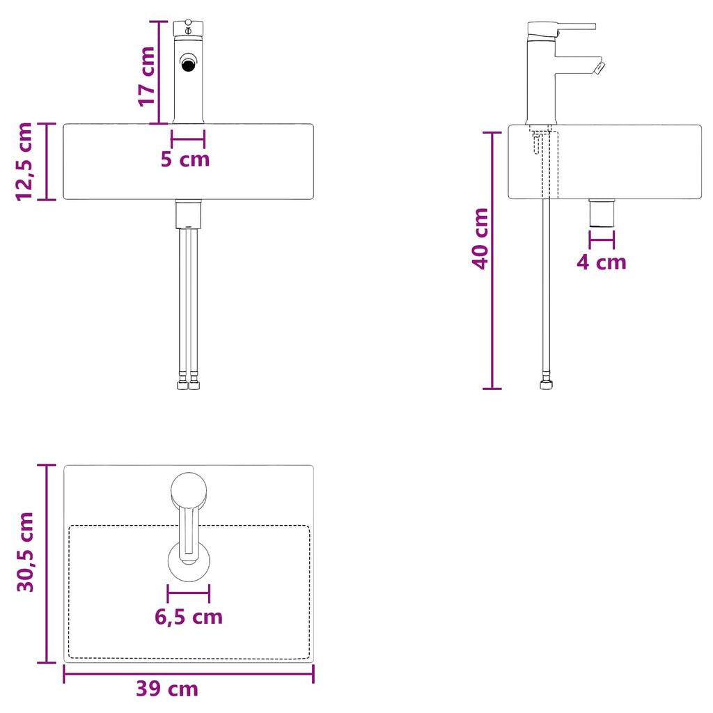 Badezimmermöbel-Set 2 pcs Schwarze Eiche Holzwerkstoff